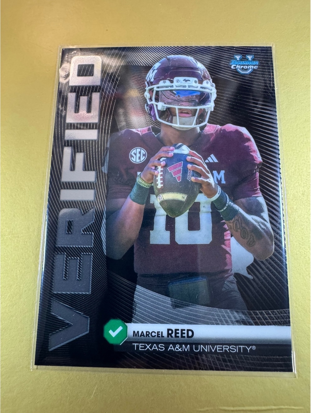 2026 Bowman U Marco Reed Verified Texas A&M Aggies Card